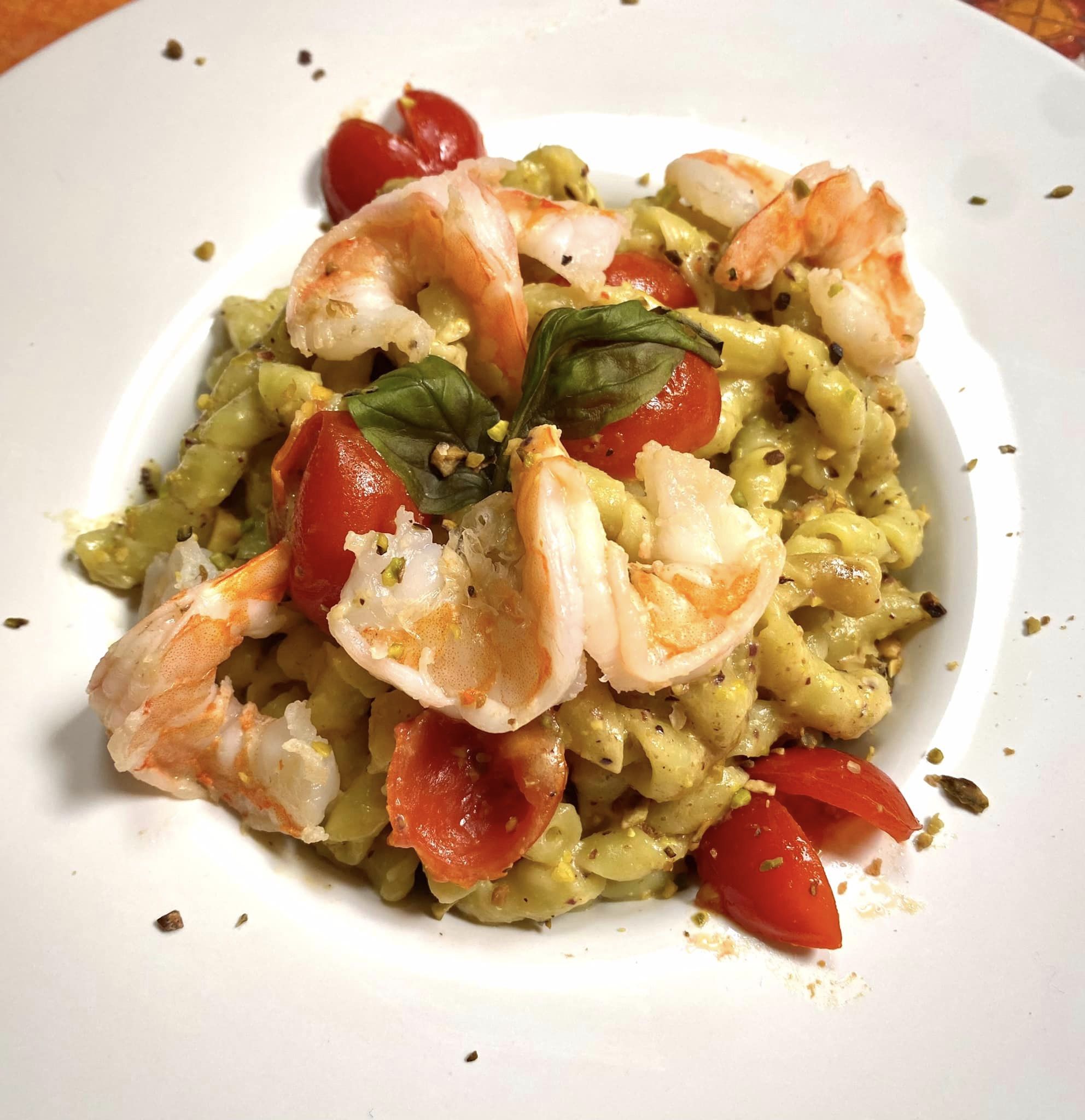Ricetta Busiate al pistacchio con pesto di pistacchio e gamberi