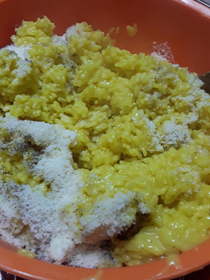 Ricetta Arancina/o al pesto di pistacchio e gamberetti - passaggio 2