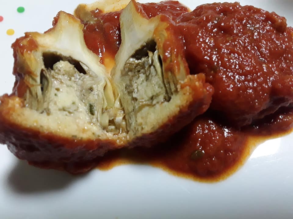 Ricetta Carciofi con la tappa d’uovo al sugo - passaggio 12