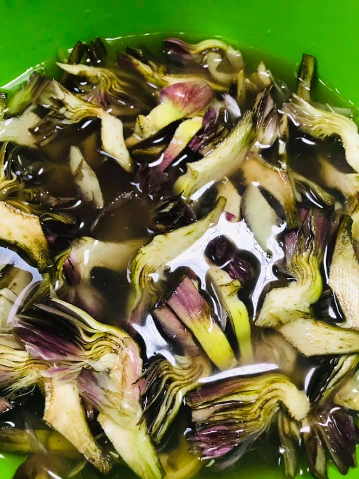 Ricetta Casarecce con Pesto di Pistacchio e Carciofi - passaggio 1