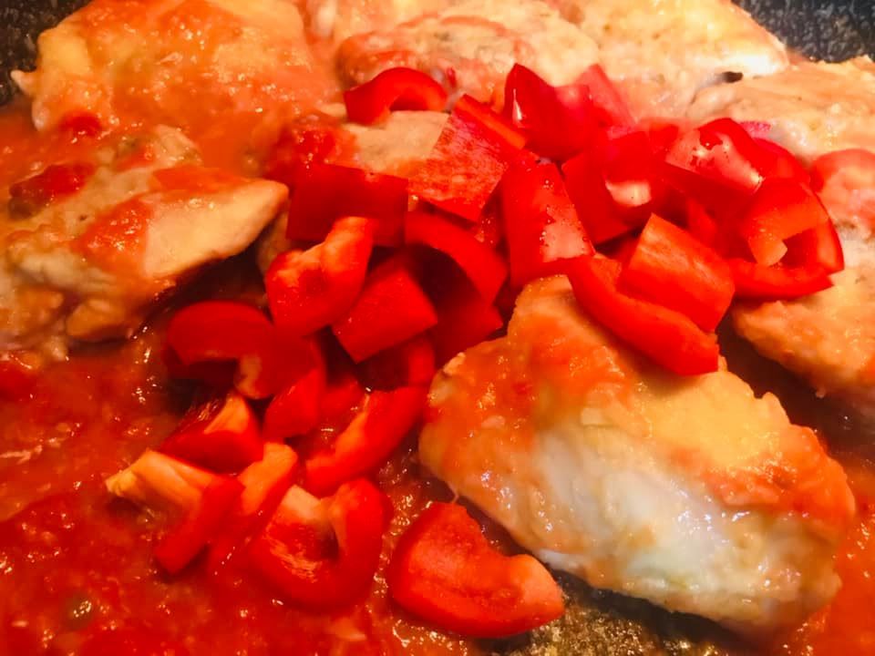 Ricetta Pollo con Salsa Piccante ai Peperoni - passaggio 10