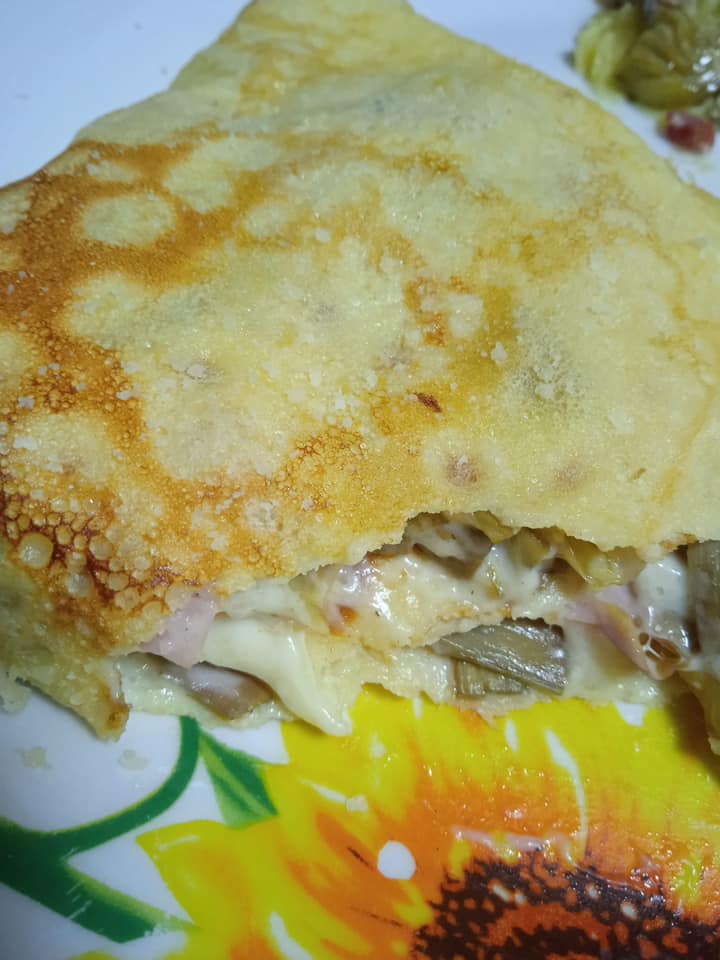 Ricetta Portafogli di Crepes Salate Filante ai Carciofi (o Funghi)