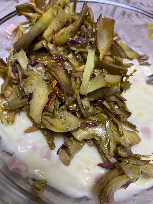 Ricetta Portafogli di Crepes Salate Filante ai Carciofi (o Funghi) - passaggio 11