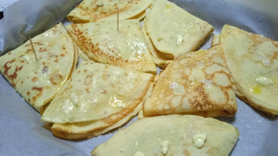 Ricetta Portafogli di Crepes Salate Filante ai Carciofi (o Funghi) - passaggio 17