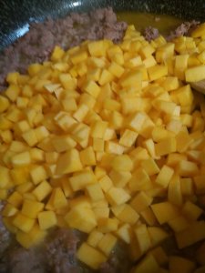 Ricetta Risotto con la zucca, bacon affumicato e salsiccia - passaggio 7