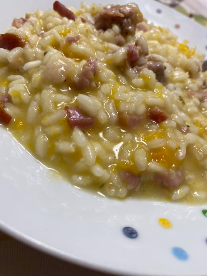 Ricetta Risotto con la zucca, bacon affumicato e salsiccia - passaggio 15