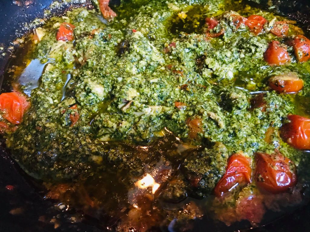 Ricetta Spaghetti al pesto di basilico (a modo mio) pomodorini e tonno - passaggio 14