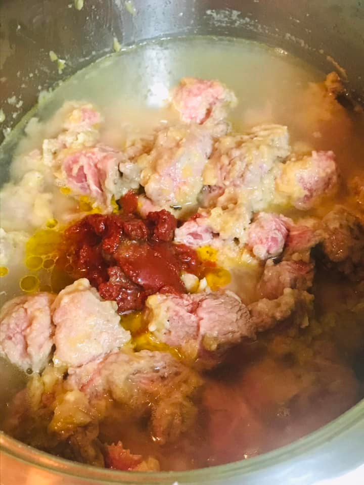 Ricetta Spezzatino di manzo (o vitello) con patate cremoso - passaggio 10
